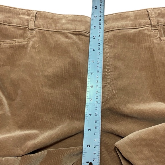 TALBOTS Cotton Stretch Corduroy Straight Leg Pants in Almond Buff US Sz 16P - Picture 8 of 12